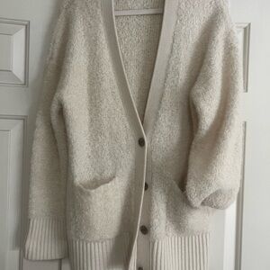 Banana Republic oversized Safido Boucle Cardigan Sweater.